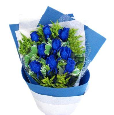 送一支蓝玫瑰的意义（寓意深远的蓝色花朵；1个）