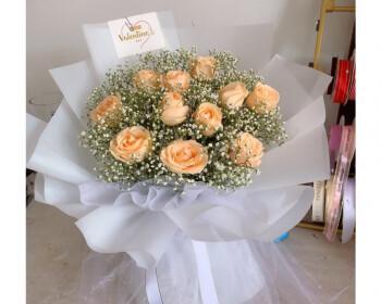 香槟玫瑰的寓意及象征意义（11朵香槟玫瑰代表的特殊含义和祝福）