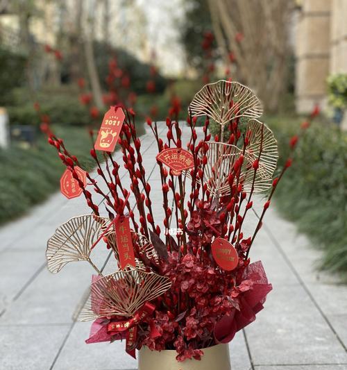 银柳的寓意与象征意义——春节的美好祝福（流动的银色丝带）