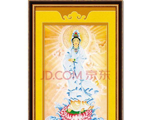 以十字绣滴水观音传递心灵宁静之美（以针线缝制的佛像）