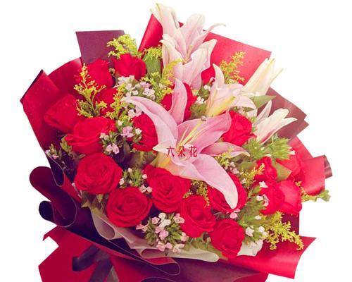 21朵玫瑰花3朵百合花图片简单
