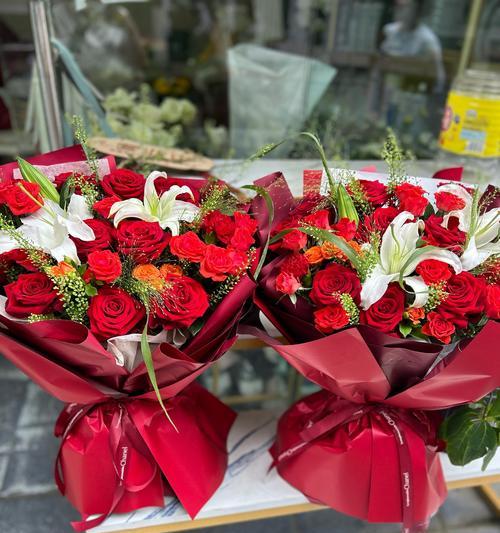 玫瑰百合花束制作的方法视频讲解