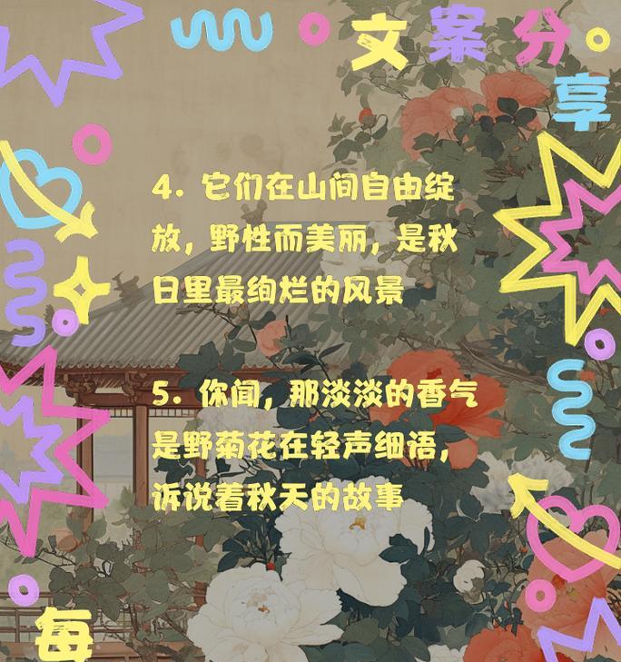 如何用50字简单开头写关于菊花的优美句子？