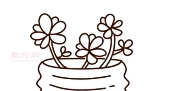 福气植物简笔画怎么画？有哪些步骤？