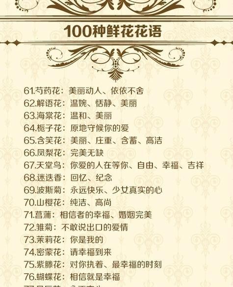 花语花愿的含义是什么？能给出一个例子吗？