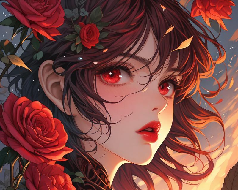 捧花女生头像中的红玫瑰有何含义？