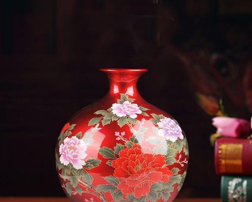 红色牡丹花插花瓶的美观技巧是什么？