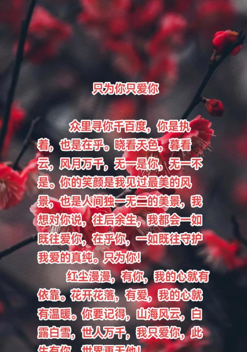 哪种花代表执着唯一的爱？