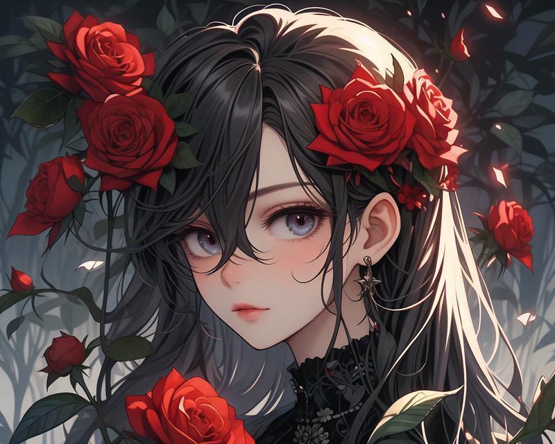 女头像背后有玫瑰花代表了什么意义？