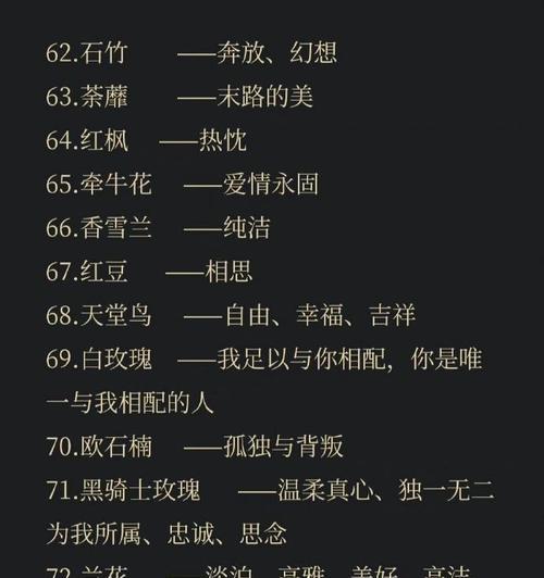 花语搭配大全中哪些花寓意最特别？