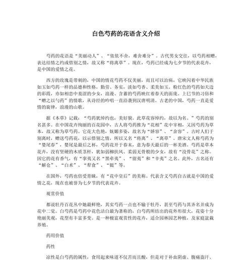 芍药花语大全的寓意是什么？