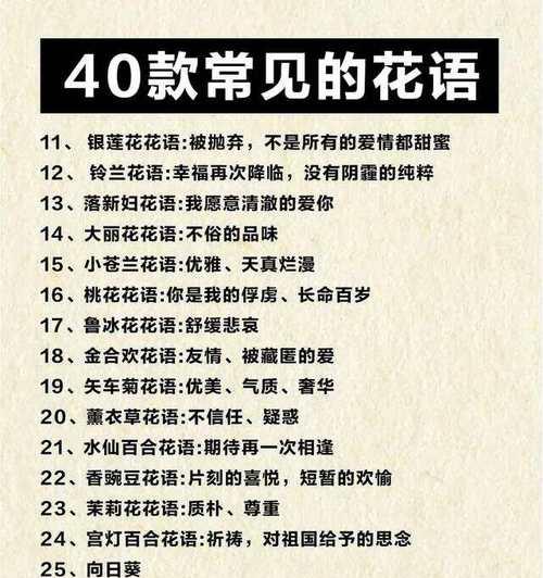 哪种花的花语象征着爱情？