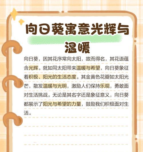 哪种花的花语能与向日葵媲美？