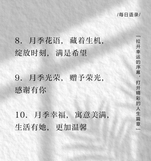 月季花开花语是什么意思？
