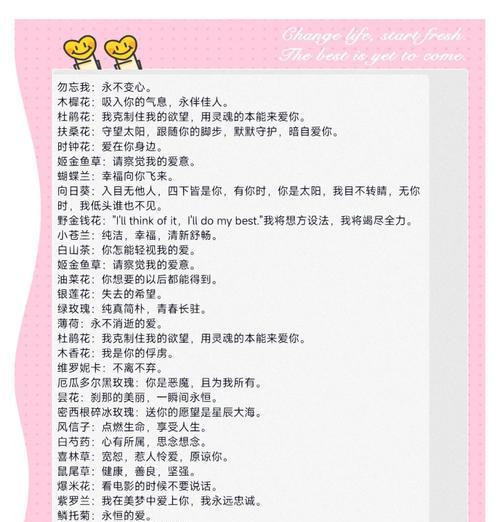 百花语及寓意代表什么含义？