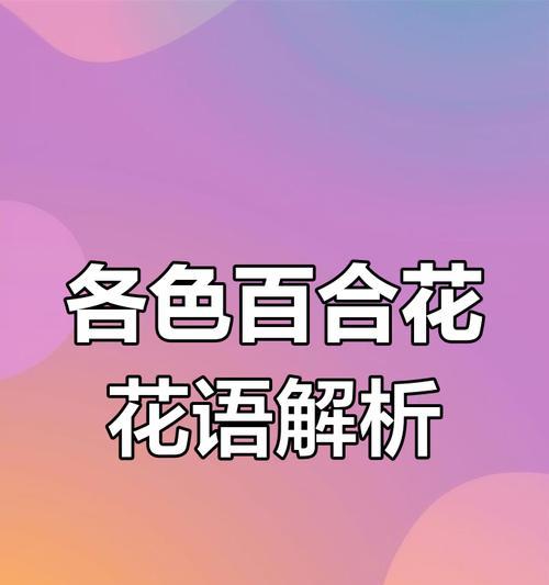 百合话语的花语有何特别之处？