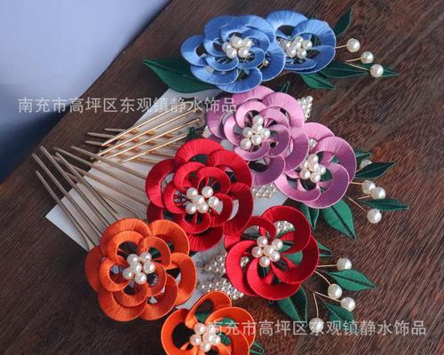 红色牡丹花瓣缠花象征着什么？