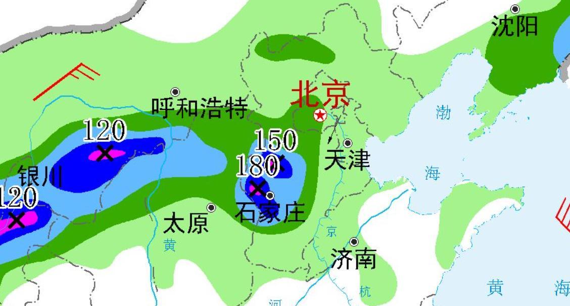 河北省！明天8月4号，新一轮降雨中心已定，暴雨大暴雨分布如下