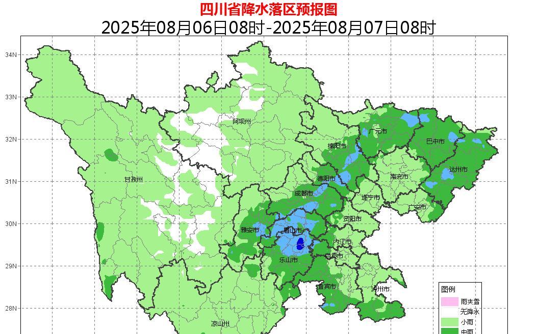 四川降雨中心已定！今晚至明天8月7号天气预报，大雨暴雨分布如下
