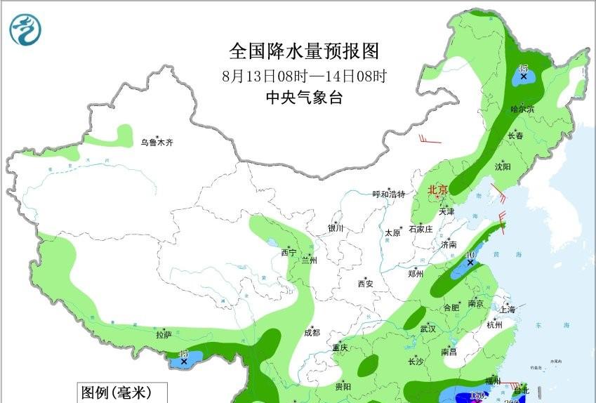 本轮强降雨中心已定，明日8月12号天气预报，暴雨大暴雨分布如下!