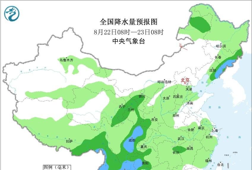 陕西！降雨中心已确定！明天21~23号天气预报，中雨大雨分布如下