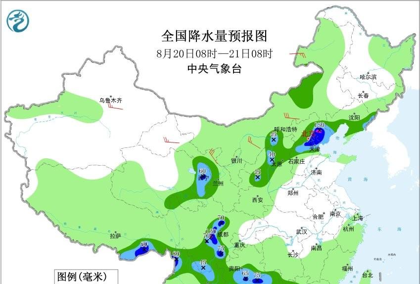 陕西！降雨中心已确定！明天21~23号天气预报，中雨大雨分布如下