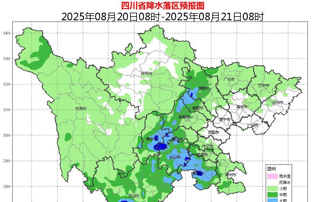 四川！降雨中心已定！明天22~25号天气预报，暴雨大暴雨分布如下