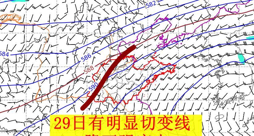 副高退时的路上水汽洒，山东暴雨更强更有把握，29和30日最为明显