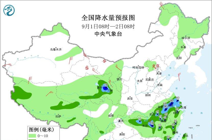 新一轮强降雨中心已定！明天9月2日天气预报，大雨暴雨分布如下