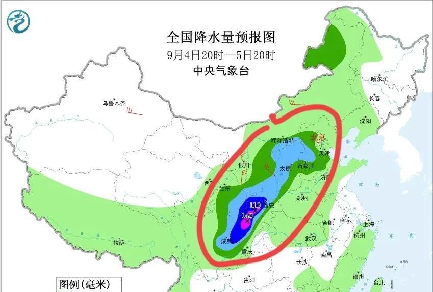 新一轮雨水正在酝酿，大雨暴雨分布如下，今晚至9月5日天气