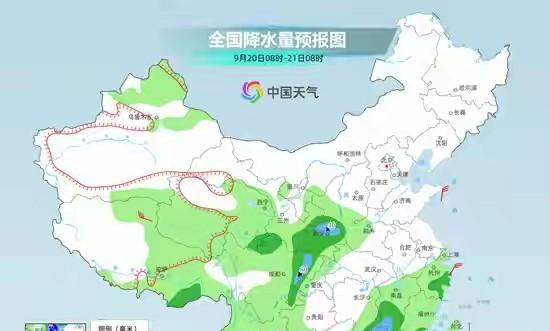 新一轮强降雨中心已锁定，今晚-21号全国天气，大雨暴雨分布如下