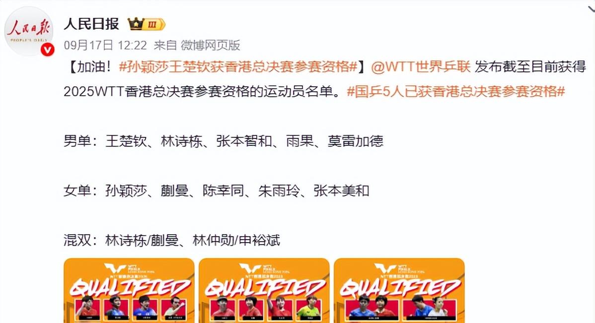 中国大满贯签位出炉！孙颖莎首战日本，王曼昱硬仗多，首轮打内战