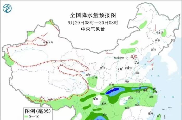 双预警齐发！大暴雨，特大暴雨来袭！28号-10月4号全国天气