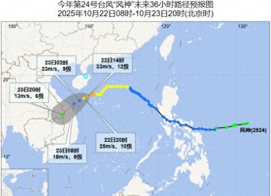 “风神”已加强为台风级，预计23日登陆！海口仍有明显风雨及降温天气