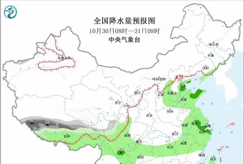 降温超10度!今起山东等地又将出现降雨天气,30-11月2日全国天气 降温超10度!今起山东等地又将出现降雨天气,30-11月2日全国天气