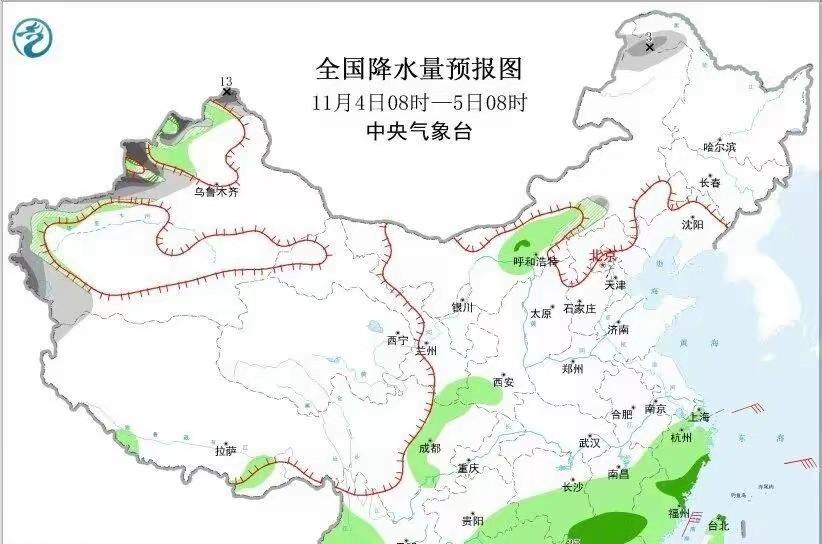 今晚-11月4号全国天气，暴雪大暴雨中心已锁定，具体分布下列地区