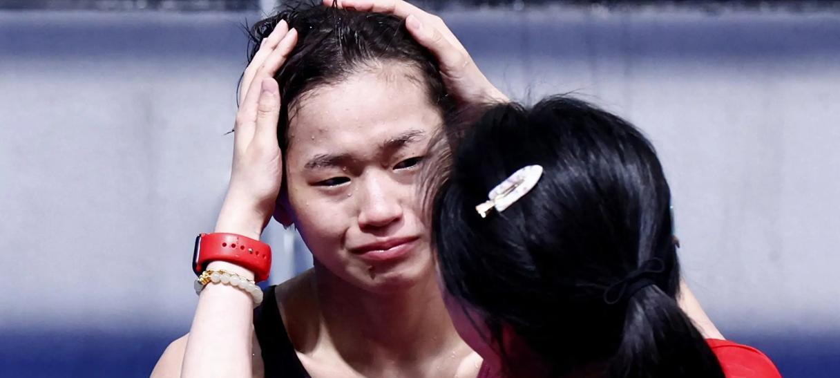 一场比赛结束后，全红婵泪洒赛场，陈芋汐袒露心声，状态大不同