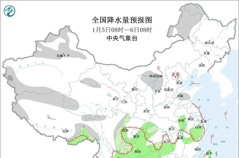 本轮雨雪“靶心”明确！1月4日起，全国多地雨雪接力登场