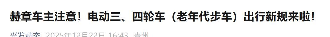 低速四轮车，禁止上路！老人出行怎么办？这3种方式上路合法合规