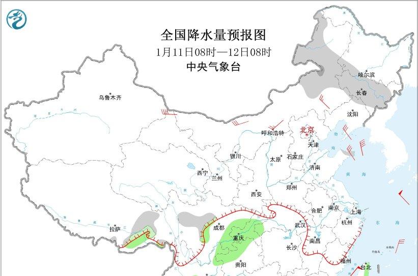 中央气象台：较强冷空气来袭，北方有大风降温沙尘降雪天气