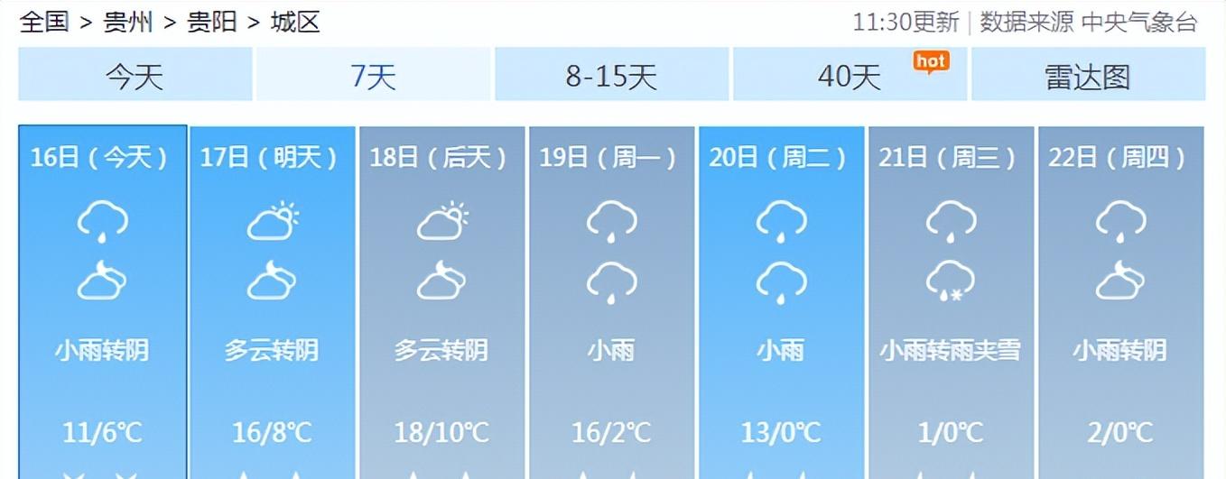入冬以来最强！大范围雨雪冰冻天气即将上线，贵阳有冻雨
