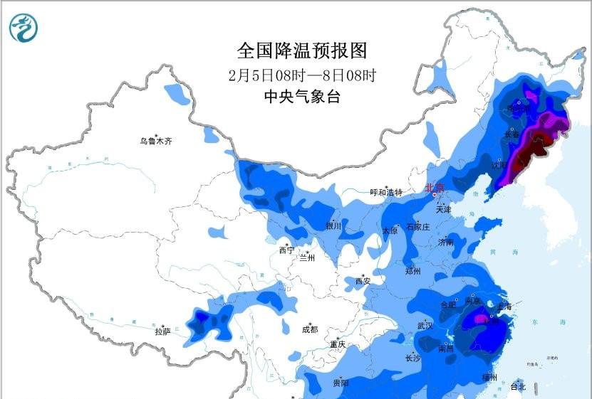 强冷空气锁定中东部！局地降温超20℃，安徽南部暴雪已安排