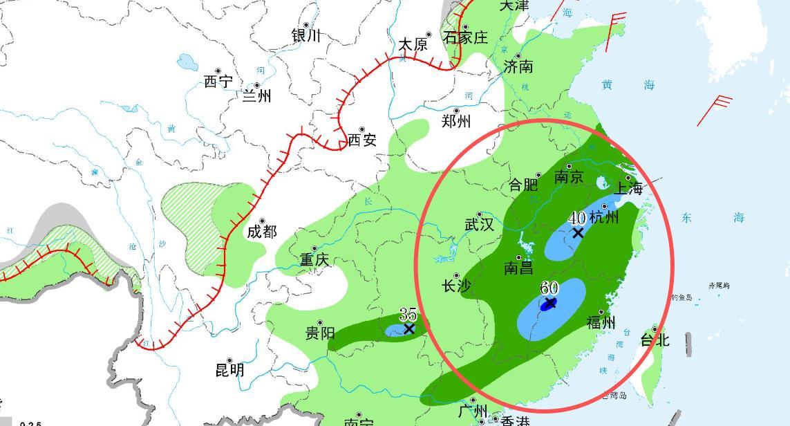 南方地区新一轮降雨确定完成，主要分布如下地区，2月25~26日天气