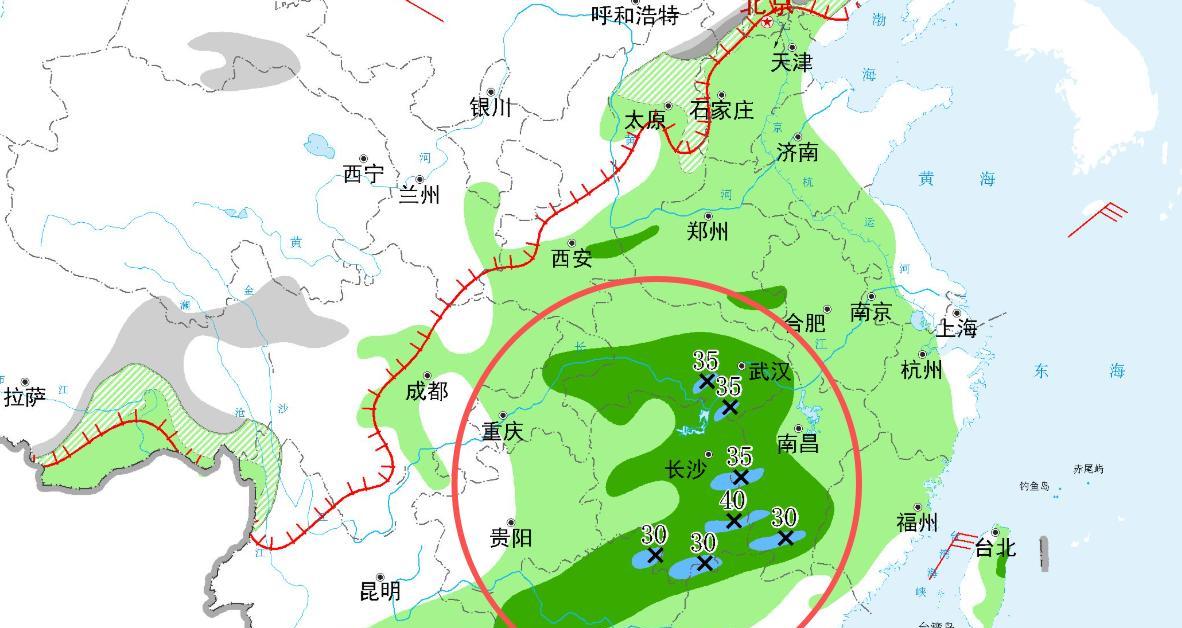 南方地区新一轮降雨确定完成，主要分布如下地区，2月25~26日天气