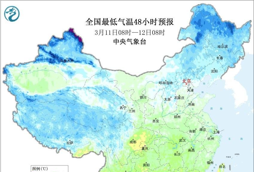 注意！强冷空气已在路上，11—15日黄淮以北降温4～8℃，局地14℃