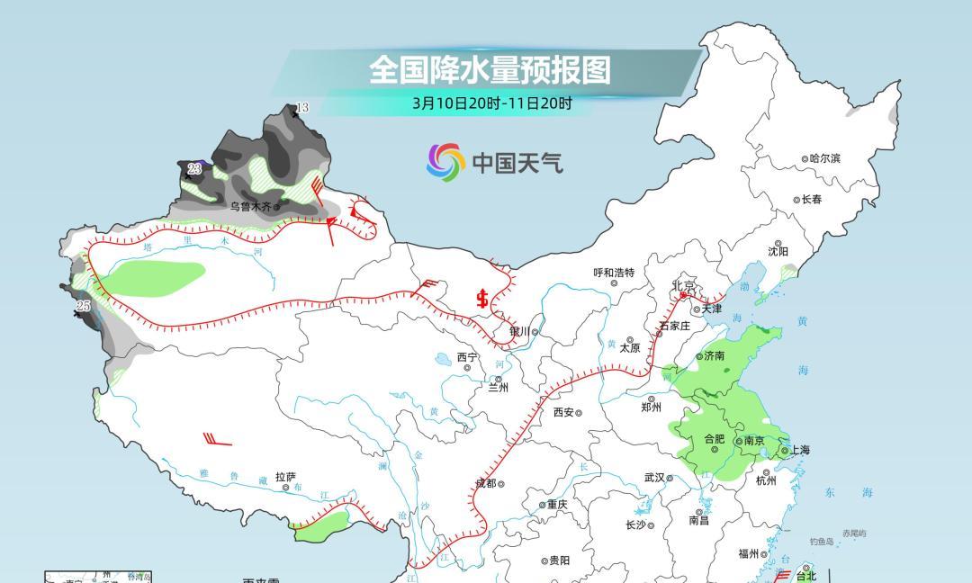 全国将迎大范围雨雪天气！一股全能型冷空气将于3月11日至15日携风带雨带沙来袭
