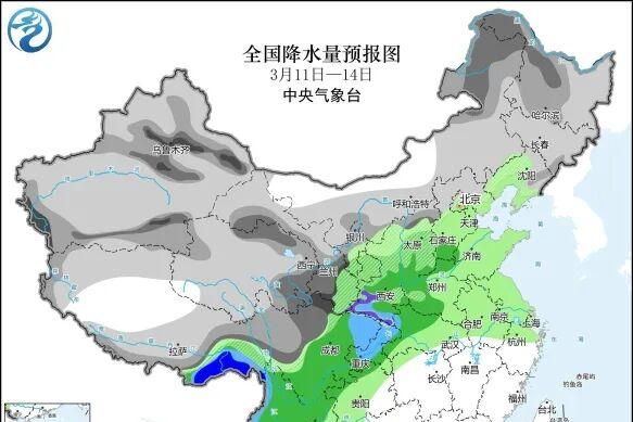 全国将迎大范围雨雪天气！一股全能型冷空气将于3月11日至15日携风带雨带沙来袭